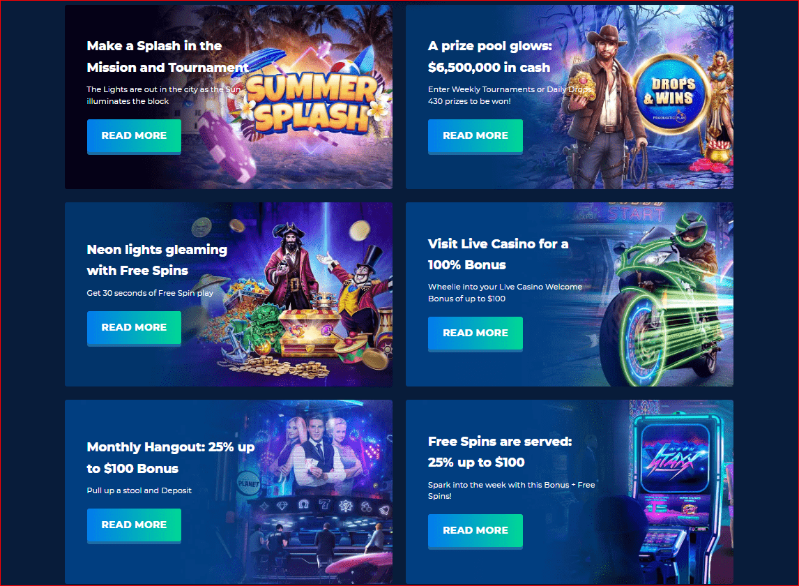 best bonuses and promotion online casino planet
