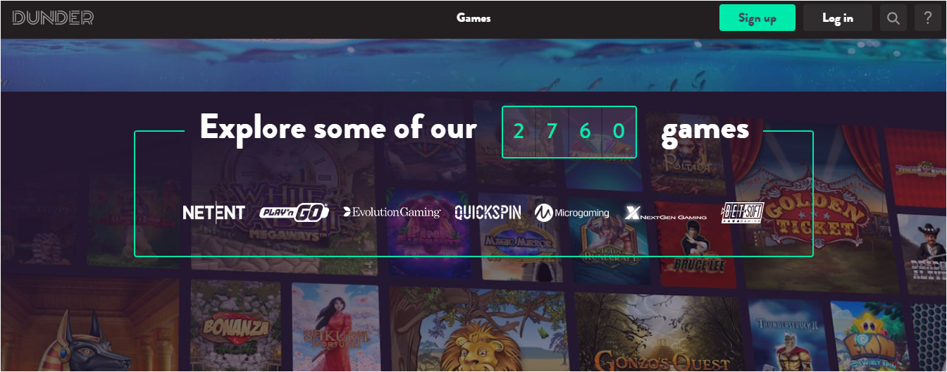 Dunder online casino Review for canada Dunder casino homepage and welcome bonus Canadian players