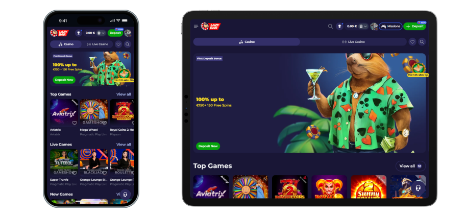 Casino Lazybar on Mobile Devices Lazybar Casino Mobile