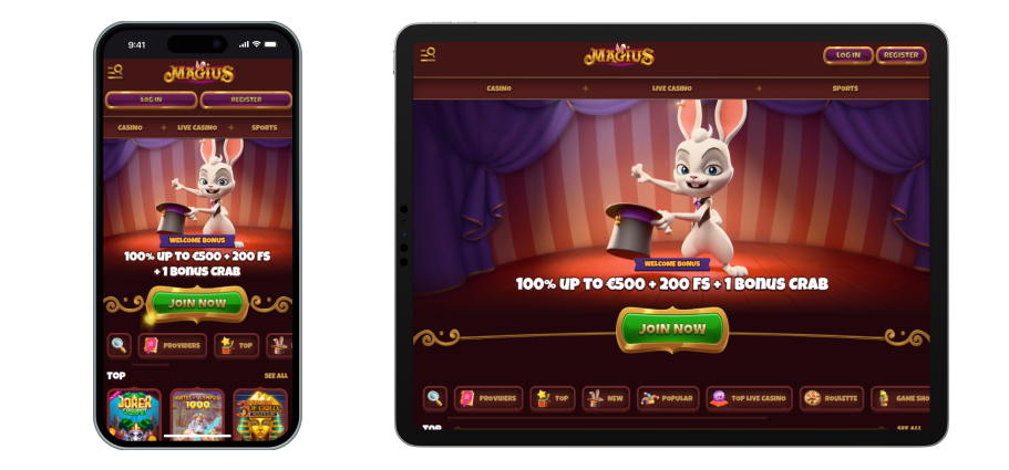 Magius Casino on Mobile Magius Mobile Casino