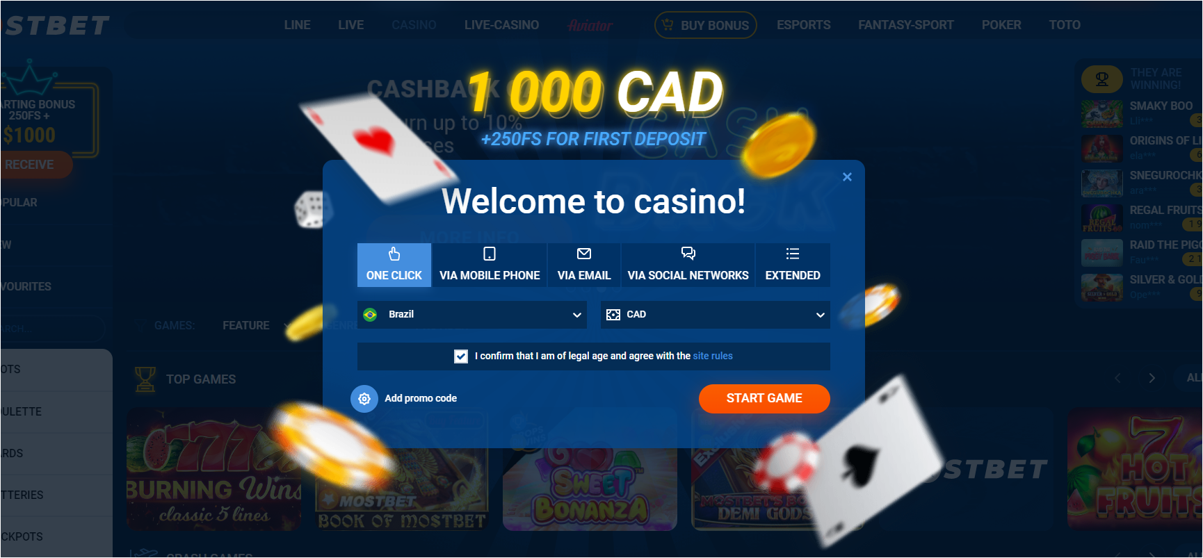 Bonus for new players at Casino Online Most Bet Most.Bet casino welcome bonus