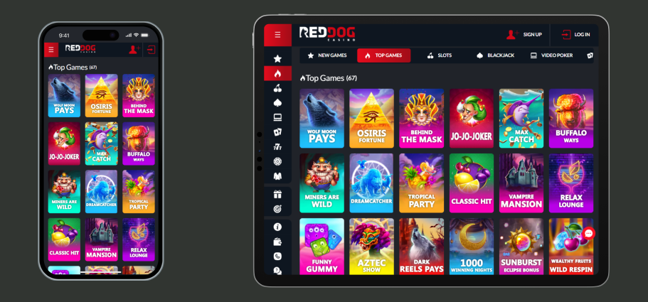 Red Dog Online Casino Canada list of most popular slots Reddogcasino Top Slots For Canadians