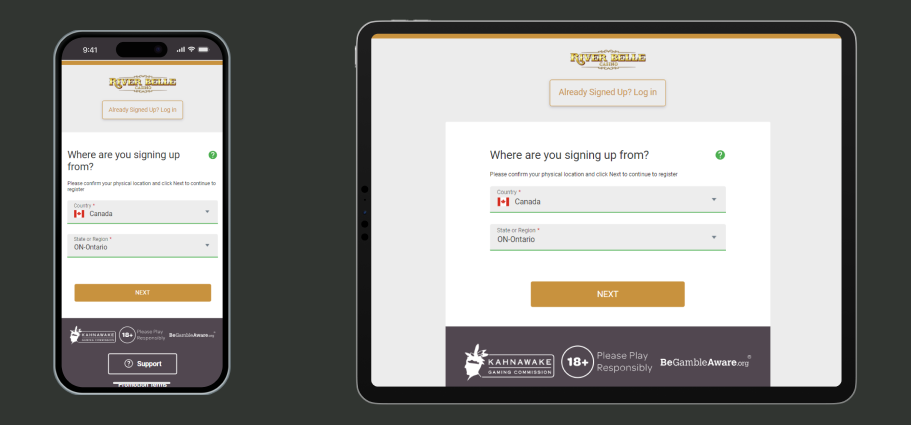 Mobile version of Casnio Online River Belle Login to RiverBelle Casino on your Mobile Phone