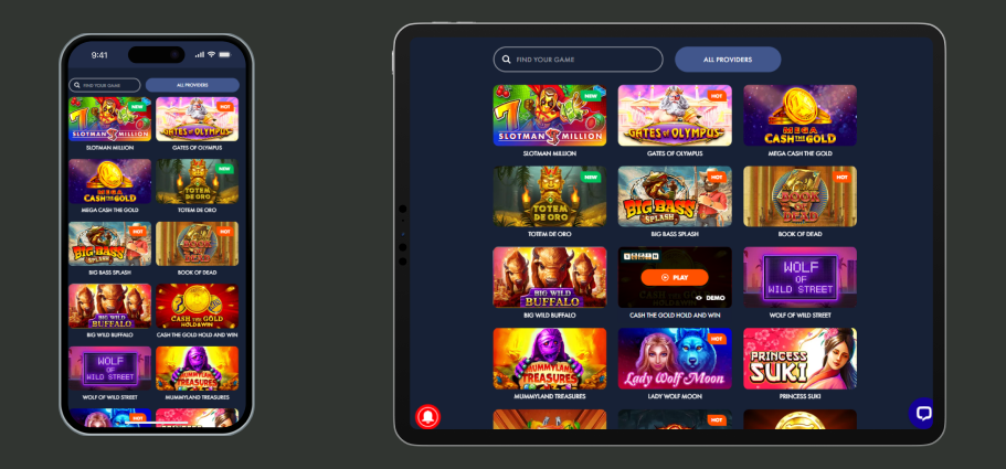 Mobile Version of SlotMan Online Casino site Slot Man Canada Mobile