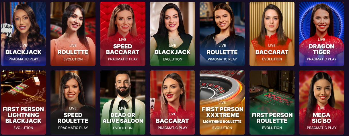 Spin-Bet Casino Online Live dealer games lobby Live games at Spin.Bet Casino