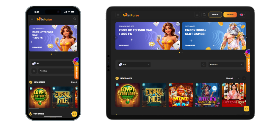 Mobile Version of Casino Win Pulse WinPulse Bet Mobile